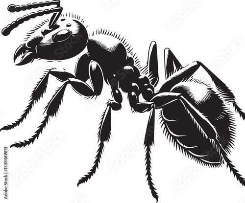 Scurry Ant Vector Illustration – Fast Crawling Insect Mascot Design