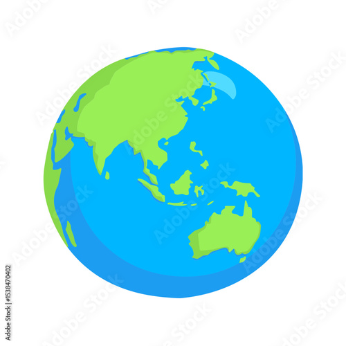 Earth Globe Asia Australia