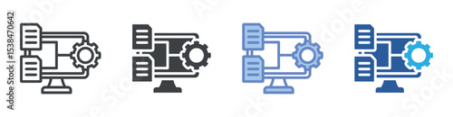 Task Tracker icon set multiple style collection