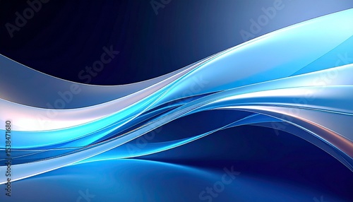 先進性と流動感を表現したIT系ブルー背景3