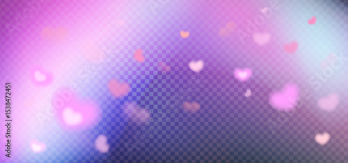 Soft heart shaped light effect with pink flares, glow, and subtle shine. Romantic overlay for Valentine’s Day, love designs, or wedding projects.
