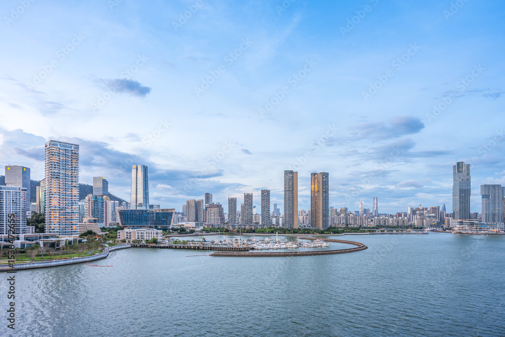 Fototapeta premium Shenzhen Nanshan District Shekou Taizi Bay Coastal Scenery