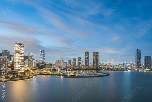 Night Scenery of Taizi Bay Coastal Line in Shekou, Nanshan District, Shenzhen







