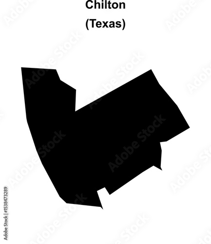 Chilton (Texas) blank outline map