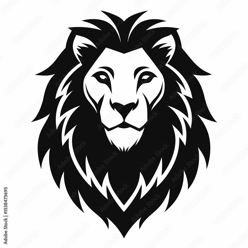Obraz premium lion head vector