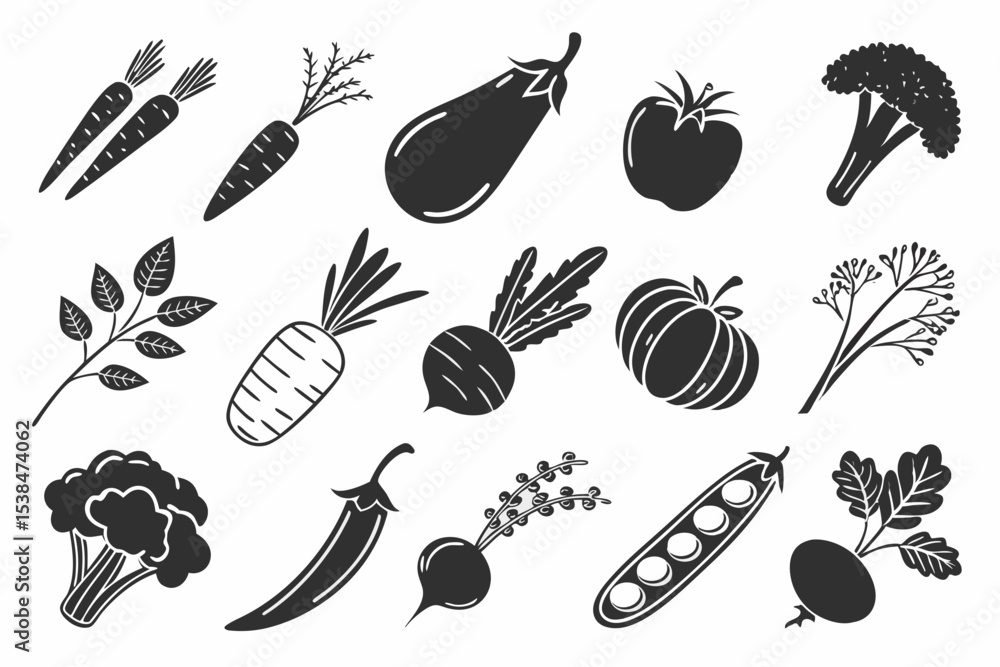 Fototapeta premium set of vegetables