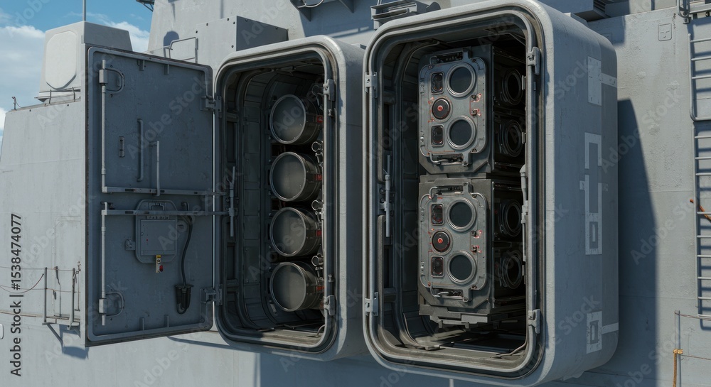 Fototapeta premium Detailed closeup of two rectangular electrical connectors