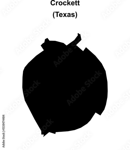 Fotografija Crockett (Texas) blank outline map