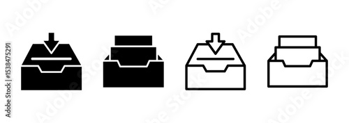Archive folders icon logo design. Document vector icon. Archive storage icon.