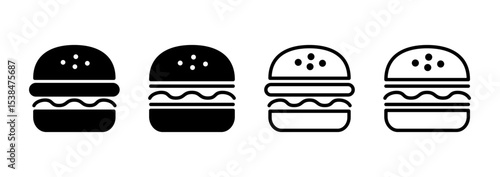 Burger icon logo design. burger sign and symbol. hamburger
