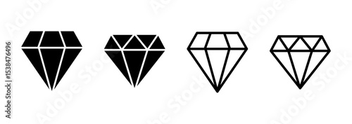 Diamond icon logo design. diamond gems sign and symbol
