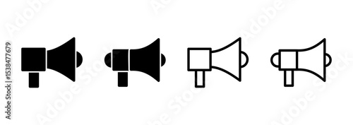 Megaphone icon logo design. Loudspeaker sign and symbol