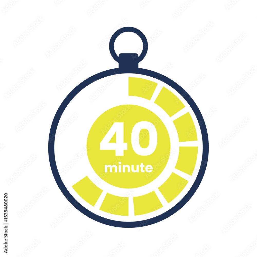 Obraz premium Countdown timer icon start 5, 10, 15, 20, 25, 30, 35, 40, 45, 50, 55 and 60. Numeric countdown elements for progress tracking, Time Tracking Illustration,Stopwatch Countdown Icons