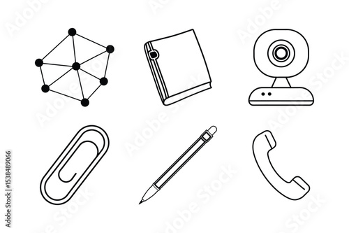 Business and Office Icon in Modern Flat Style