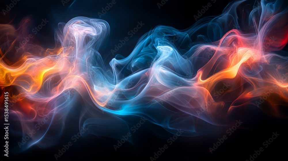 Abstract smoke patterns in vibrant colors Abstract smoke patterns in vibrant colors