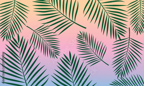 seamless pattern with  palm leaves
