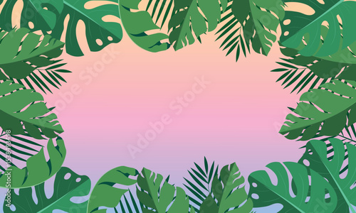 tropical leaves frame 