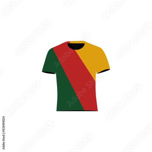 Juneteenth celebration T-shirt with African American pride color palette, vector icon for freedom, emancipation day, cultural heritage, or social justice
