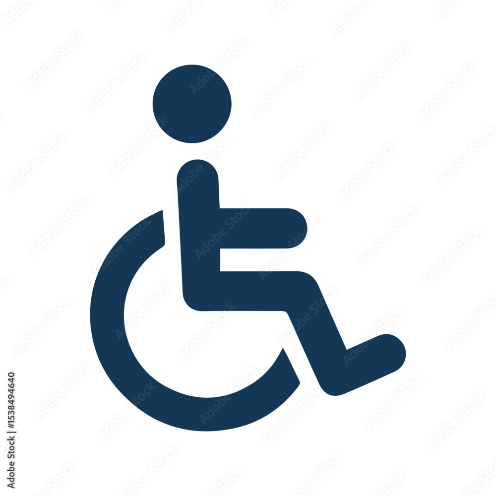 Minimalist Disability wheelchair icon Minimalist Disability wheelchair icon