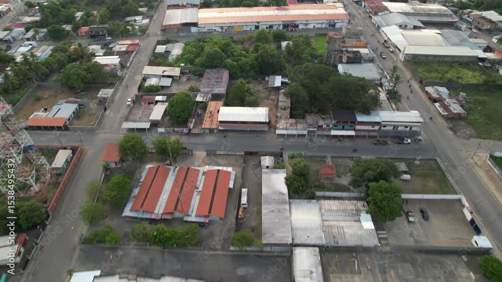 custom made wallpaper toronto digitalGuanarito, portuguesa, showing streets, homes, trees and urban life, aerial view