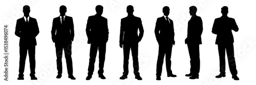 Man silhouette. Businessman silhouette vector