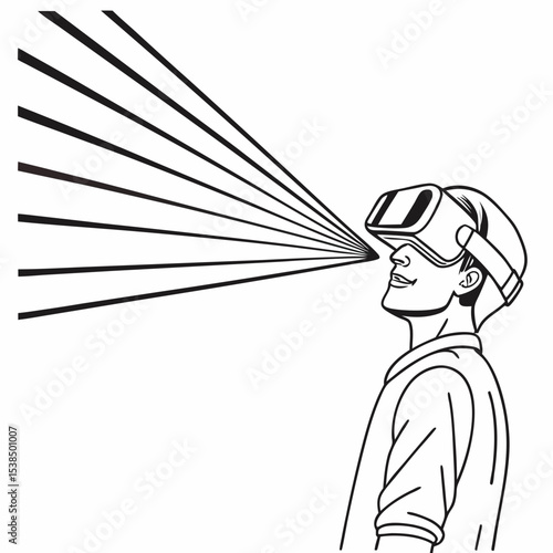Immersive Virtual Reality Experience Exploring New Worlds Through VR Technology