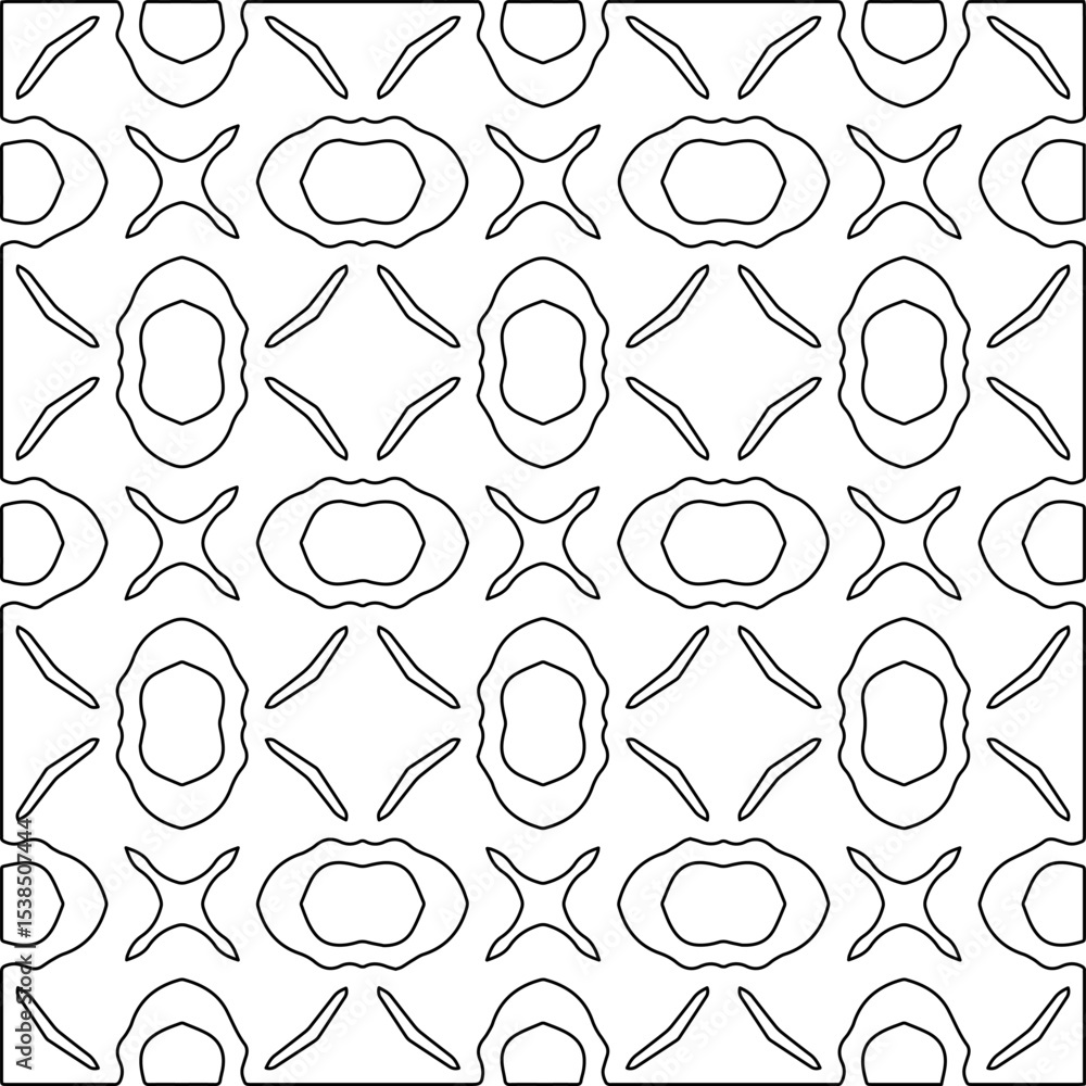 Fototapeta premium Abstract patterns.Abstract forms from lines. Vector graphics for design, prints, decoration, cover, textile, digital wallpaper, web background, wrapping paper, clothing, fabric, packaging, cards.