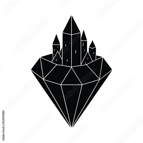 Quartz Crystal Controlling Floating Island