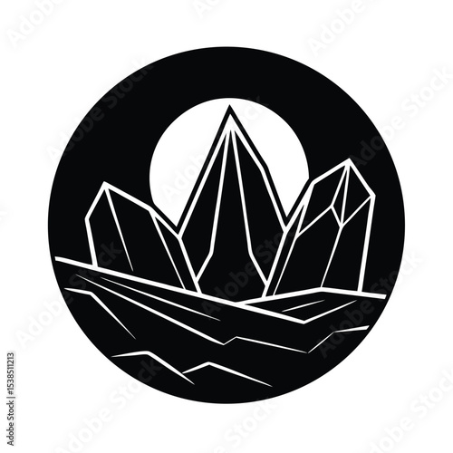 Quartz Reflecting Sunrise on Mountaintop