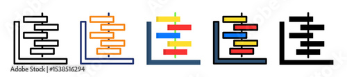 Gantt Chart Multyple Style Icon