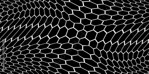 Photos 3D undulating structure composed of graphene carbon atoms arranged in a honeycomb pattern forming seamless bg