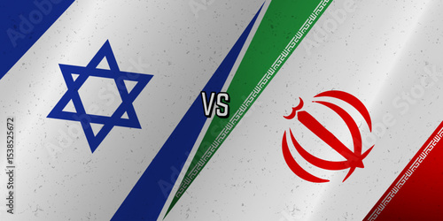 iran vs israel war .Abstract background. flag .Vector eps 10