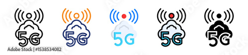5G Networks Multyple Style Icon