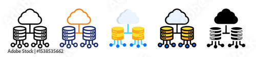 Cloud Computing Multyple Style Icon