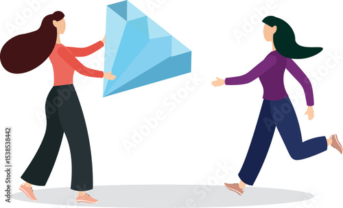 Core value or value proposition, CLV customer lifetime value or company valuation, profit or corporate worth concept.flat character life .