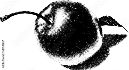 Abstract black and white high contrast candy apple concept art