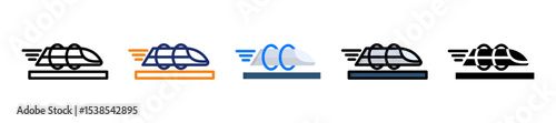 Hyperloop Transport Multyple Style Icon