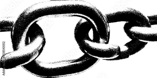 High contrast black and white chain bracelet with padlock design