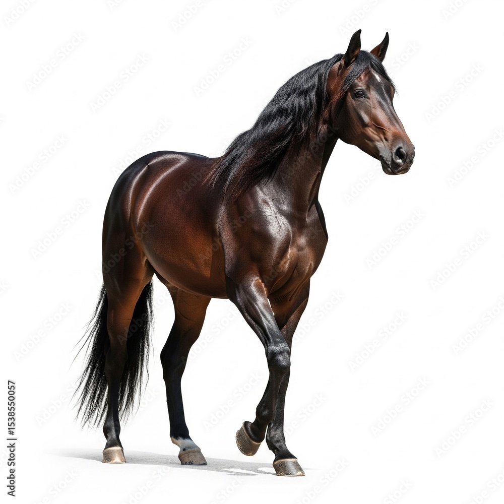 Naklejka premium horse isolated on white