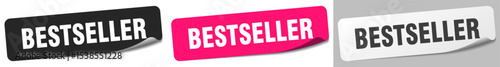 bestseller sticker. bestseller sticker set on white background