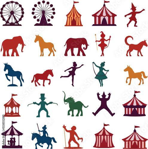 Featuring an assortment of Carnival and circus elements