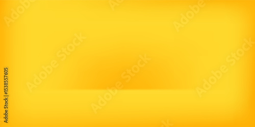 yellow background abstract with Gradient in empty room studio, Yellow empty room studio gradient used for background, yellow background studio with shine use for product shooting.