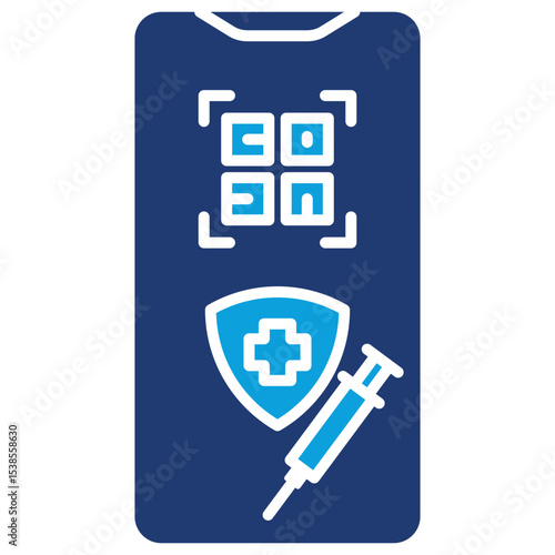 Immunization Flat Blue Icon