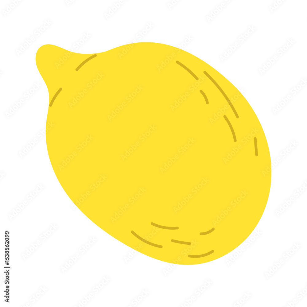 Fototapeta premium Ripe lemon. lemon fruit. Vector illustration.