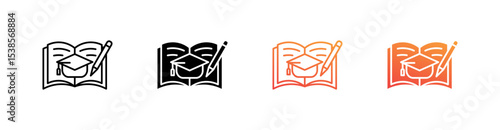 Education Multiple Style Icon Set Vector 
