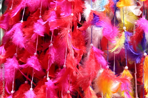 colorful feathers background