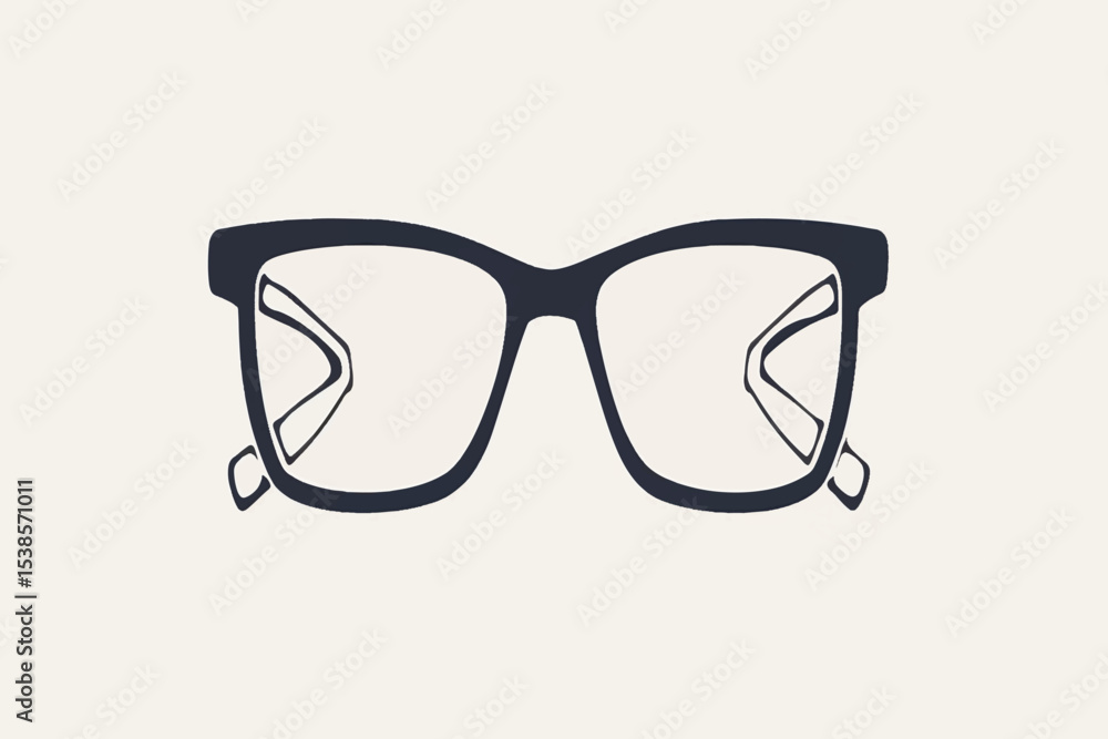 Fototapeta premium Glasses icon, vector illustration design. Glasses collection.