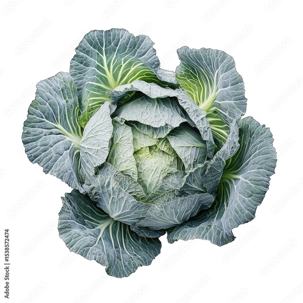 Fototapeta premium Close-up of a head of fresh cabbage