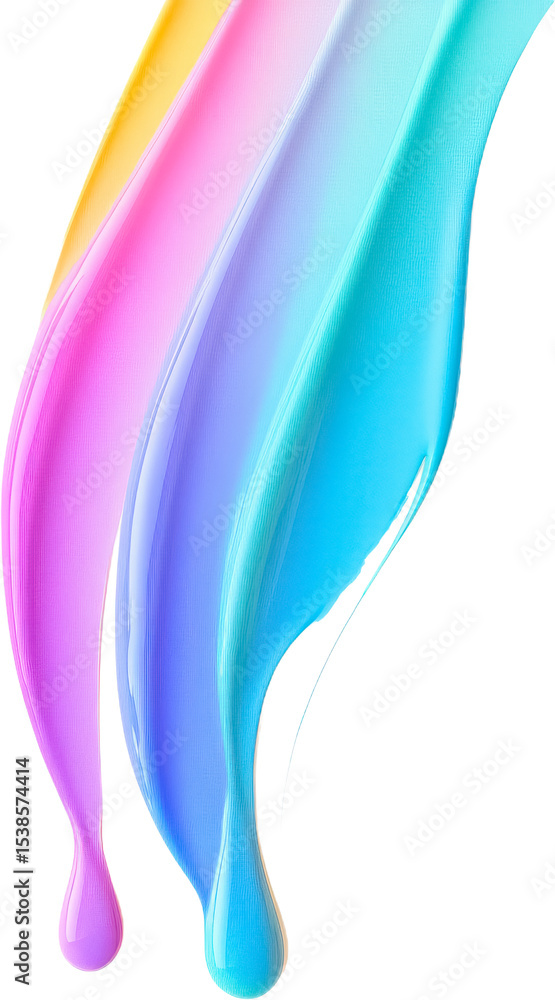 Obraz premium Vibrant Paint Drips in a Rainbow Spectrum