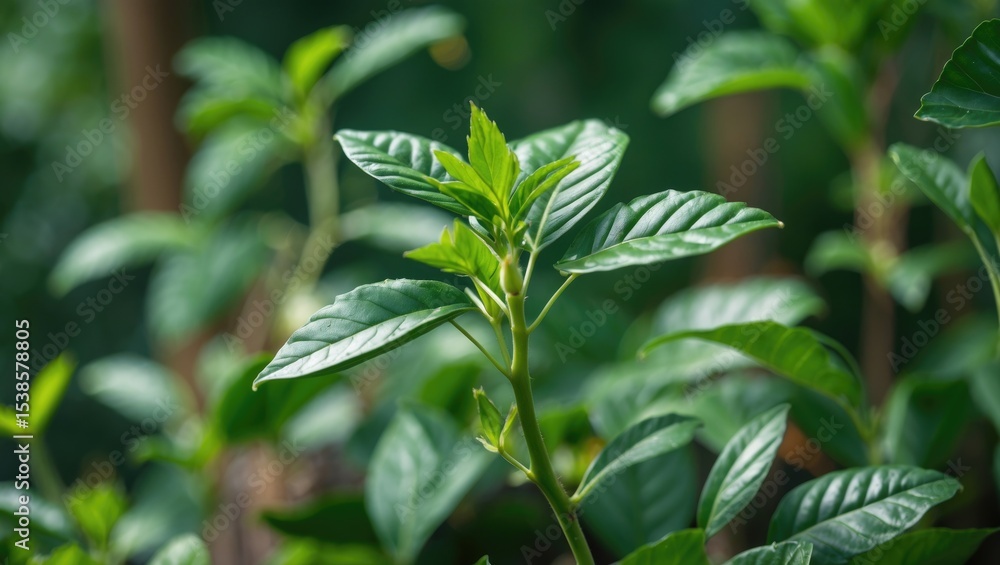 Fototapeta premium Close-up of Anredera cordifolia plant with soft focus